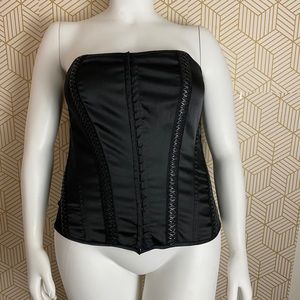 SHIRLEY Black Lace Up Bustier